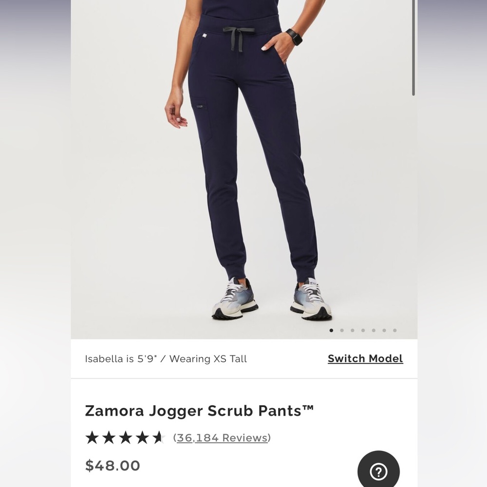 Figs high waisted Zamora scrub bottoms M